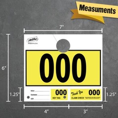 1000 Car Dealer Service Hang Tags Mechanic Repair Shop 3 Piece System – Yellow