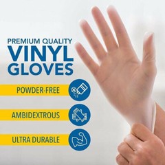 SunnyCare #7803 Powder Free Vinyl Gloves Food Service (Latex Nitrile Free) 🔥 L