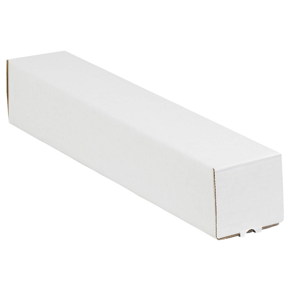 BOX USA BM2237 Square Mailing Tubes, 2 x 37, Oyster White (Pack of 50)
