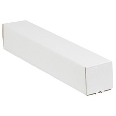BOX USA BM2237 Square Mailing Tubes, 2 x 37, Oyster White (Pack of 50)