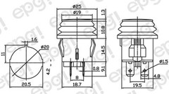 SPST (ON/OFF) ILLUMINATED PUSH BUTTON SWITCH GREEN 10AMPS – 120VAC #66-2497-10PK