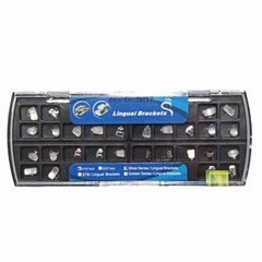 Dental Orthodontic Lingual Bracket Braces 24pcs+Buccal Tube Non-Conve 28pcs/set