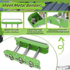 Green Hand Sheet Roller Bender 0-90 Degree Bending Angle Metal Roofing Tool