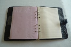 MULBERRY – A5 OSTRICH TEXTURED LEATHER PLANNER & PAPER SHEETS – MADE IN UK