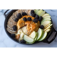 2.85qt Cast Iron Baker’s Skillet Black: Round Baking Dish, Hand Wash