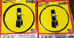Supercut 101″ x 1/4″ x .025″ x 24 Raker 6 Hook Gold Bandsaw Blades Lot Of 2