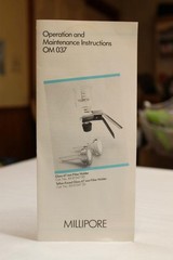 MILLIPORE Vacuum Filter Holder Set Fritted Glass Support Base 300mL 47mm NEW ^