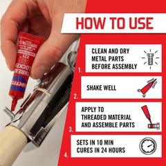 Loctite 209741 Heavy Duty Threadlocker Red 271 Specialty Glue 0.20 fl. oz.