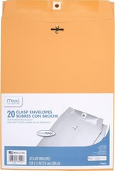 20 Pack Classic Brown Kraft 9″ x 12″ Envelopes with Clasp Closure – Made in USA