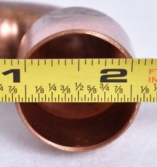 3 Count Copper 1″ X 1/2″ 90° Reducing Elbows C X C