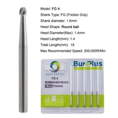 Wave Dental Round Carbide Burs 25mm Surgical FG SURG Friction Grip 19mm FG 4 6 8