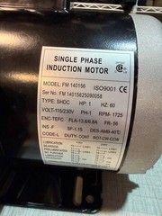 1HP Electric Motor 1725RPM Farm Duty Single Phase 115/230V 56 Frame CW/CCW