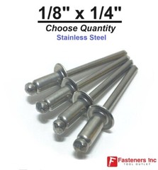 POP Rivets ALL Stainless Steel 4-4 1/8″ x 1/4″ Grip Range (Choose Quantity)