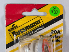Screw-In Plug Fuses (3 PACK) 20-Amp Time Delay Bussmann BP/SL-20 New Sealed