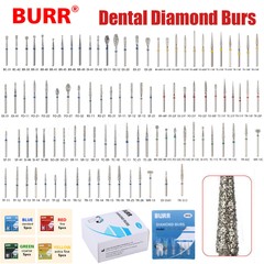 5pcs Fresas dentales de diamante redondas para pieza de mano alta velocida FG