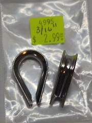 Seachoice Rope Thimble-Stainless Steel (2/Pk) (CHOOSE) NEW