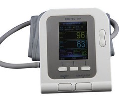 Contec Digital Blood Pressure Monitor+Adult SPO2/Cuff With Power Adapter Newest