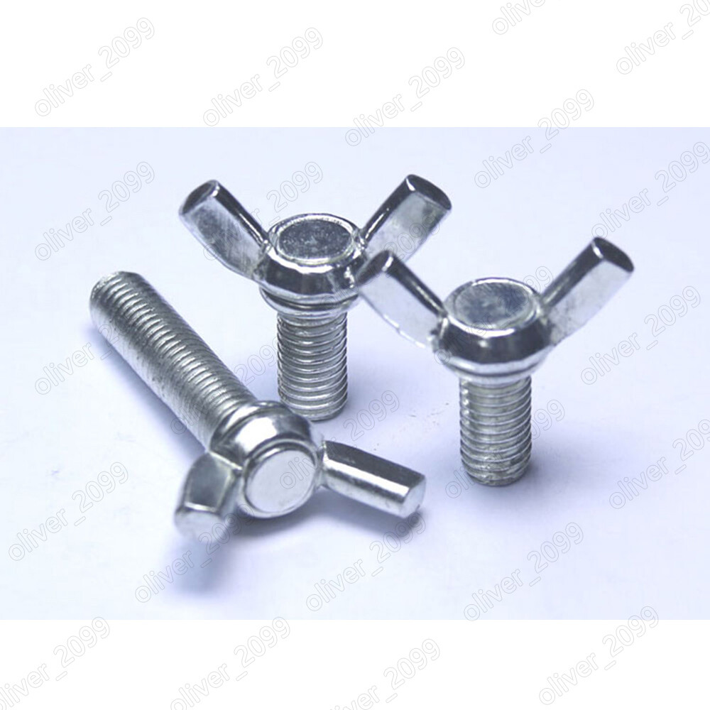 Galvanized Steel Wing Thumb Screws Bolts M4 M5 M6 M8 M10 M12