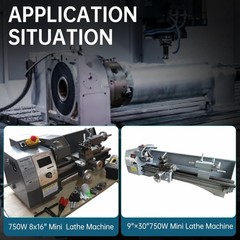 【US】 750W/550W 6000RPM Motor w/ Main Control Board for 0618 210 Mini Metal Lathe