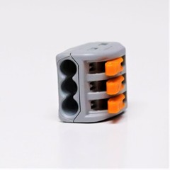 Wago 3-Conductor Lever-Nuts 222-413 Wire Splice Terminal Block Box of 50