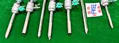 4pc Laparoscopic Metal Trocar Cannula 10mmx110mm with 5mm Trocar Free