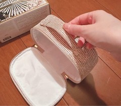 Christian Dior 2025 limited pouch bag Holiday Cosmetic Bag Gold