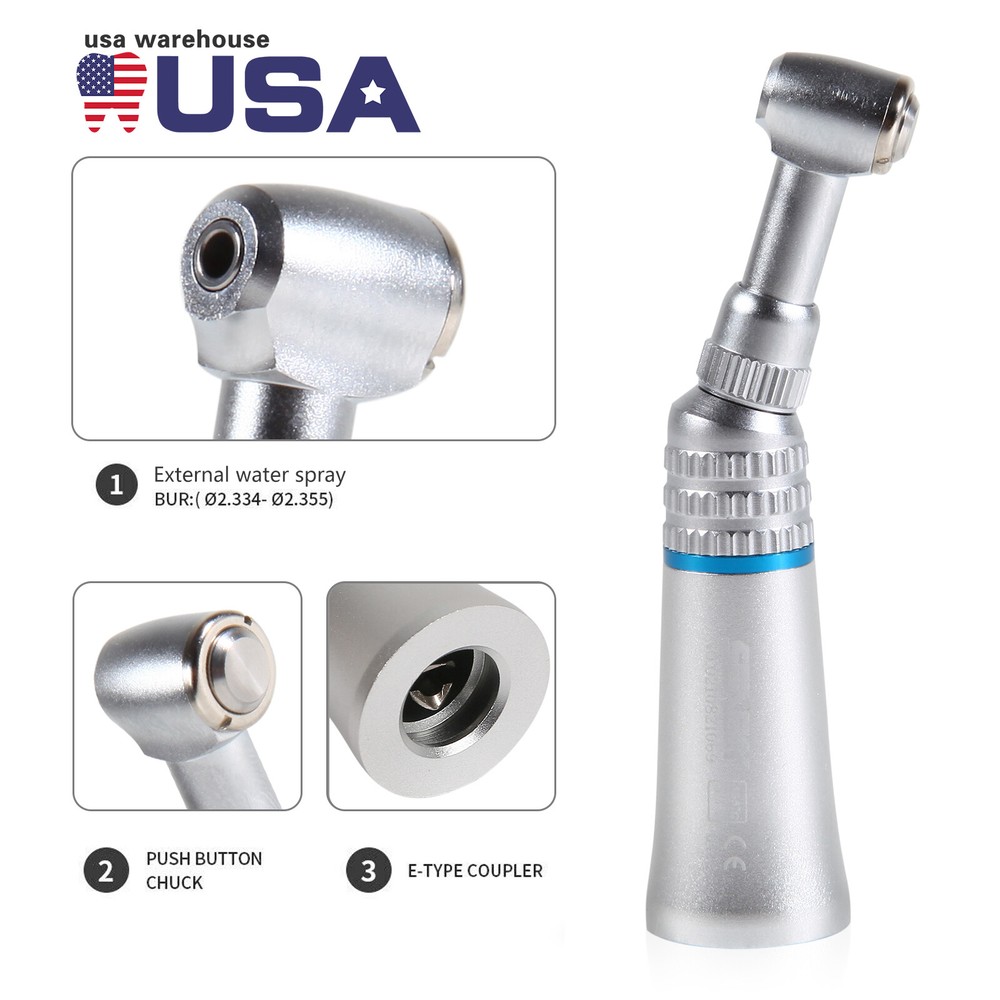 1-10 Dental Low Speed Push Button Contra Angle Straight Air Motor 2H/4H PAD Dr