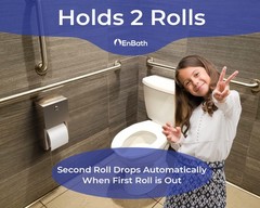 Commercial Toilet Paper Dispenser, 2 Surface Mount, 1-Pack, Stainless Steel