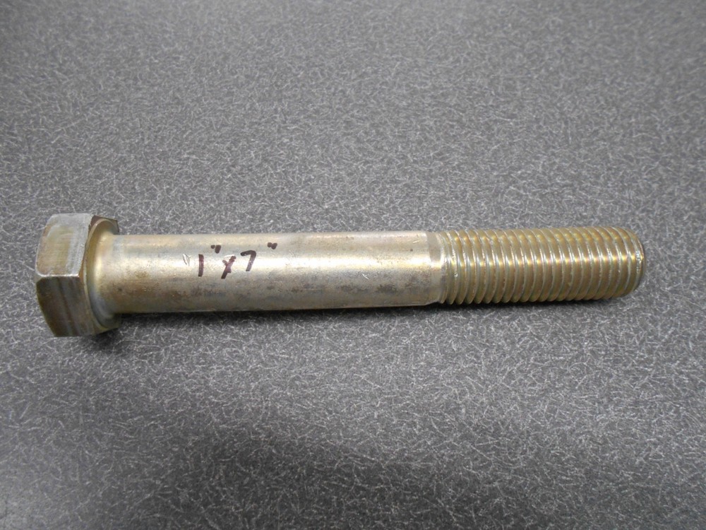 1.00″ x 7.00″ Bolt. Grade 8, Capscrew Hex Head Bolt. Coarse. #8 Thread. NOS!!