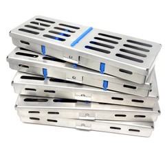 5 x Dental Sterilization Cassette Rack Tray Box For 5 Dental Surgical Instrument