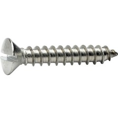 #6 Sheet Metal Screws Stainless Steel Oval Head Slotted Type A Tapping All Size