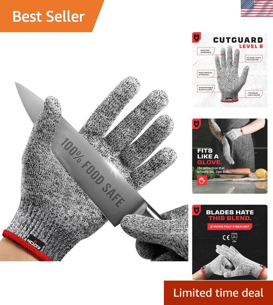 Ambidextrous Lightweight Cut Proof Gloves for Food Prep – Machine Washable