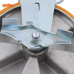 4 Pcs 8″ Aluminum Core Industrial Casters Caster Wheel With Brake 6000lbs Orange