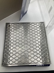 Zurn Elkay LC-CS06SS 6″ Square Stainless Steel Floor Drain Access/Cleanout Metal