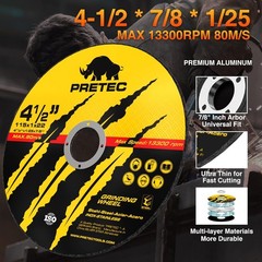 Cut Off Wheels 4-1/2″, PRETEC 50+5 Pack Metal Cutting Wheel,Thin 4.5” Metal…