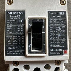 🔴 Siemens NEB3B015 15A 3 Pole Circuit Breaker NEB 35kA 480Y/277V New Takeoff‼️