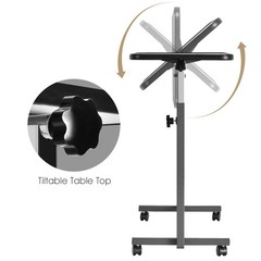 Overbed Rolling Table Over Bed Laptop Tray Tilting Top Gary