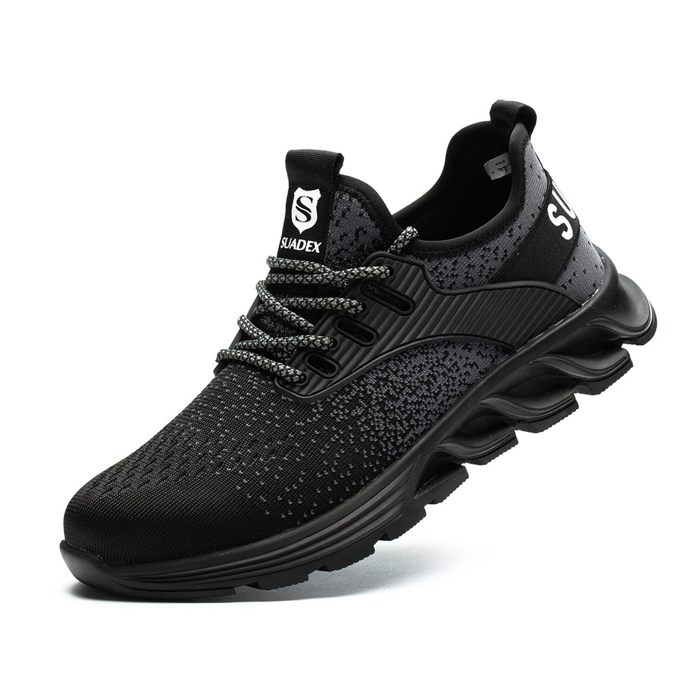 SUADEX Steel Toe Shoes for Men Women Indestructible Safety Work Tennis Shoes