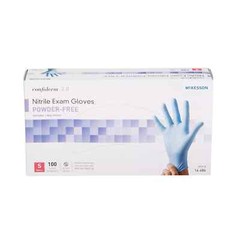 McKesson Confiderm 3.8 Nitrile Exam Gloves Powder-Free – Small – Blue