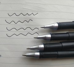 Bolígrafos de gel negros de 0,5 mm, tinta de gel premium y agarre cómodo