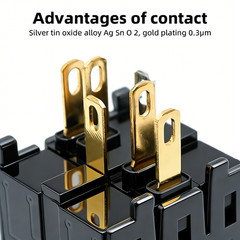16mm1NO1NC/2NO2NC/3NO3NC Latching ON/OFF Rectangle Plastic Push Button SwitchCE