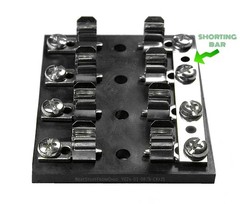FUSE BLOCK FUSE HOLDER, 4-POSITION, GLASS FUSES (i.e. 3A, ABC, AGC) WITH SCREWS