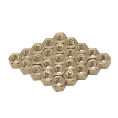 HFS(R) Thread Hex Nuts 3/8″-16, Solid Brass Hex Nut (25PCS/Pack)