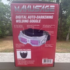 Brand new ManUsage Digital Auto-Darkening Welding Goggle, Purple Lens C1000-1-SH
