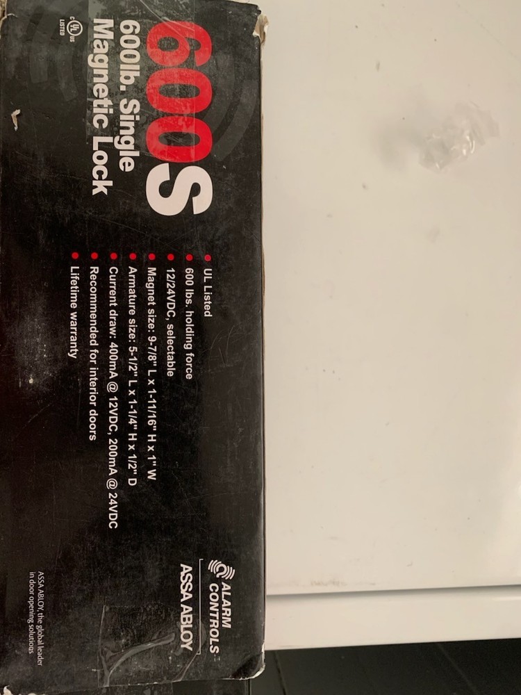 ASSA ABLOY 600S POUND MAGNETIC LOCK 12 OR 24 VDC