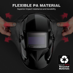 ARCCAPTAIN MIG Welder 135A Flux Core MIG/Lift TIG/Stick 3 in 1 w/ Welding Helmet