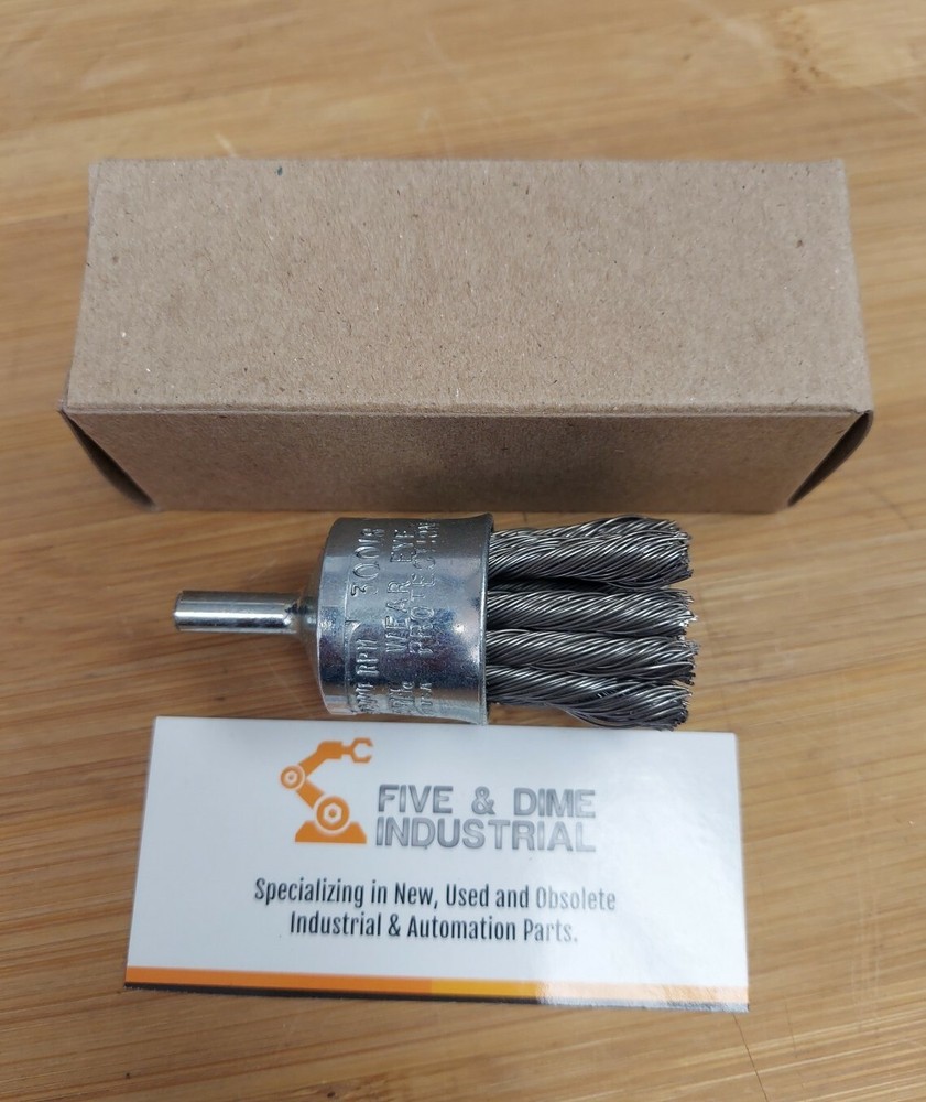 OSBORN Steel Bristle Knotted End Brush 1″ RUFTUF .020 Wire 1/4″ Stem – (RE201)