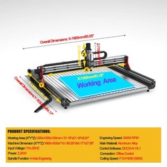 US BULKMAN3D 1500×1500 CNC Router 4 Axis DDCSV4 Control Wood Engraving Machine