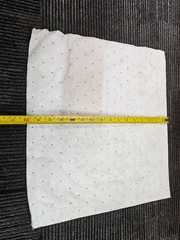 (QTY 100) TaskBrand OS-MAB-P 15-In x 18-In White Oil Sorbent Pad Polypropylene