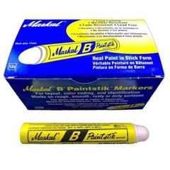 MARKAL PAINTSTIK ORIGINAL B 080220 WHITE SOLID PAINT MARKER (LOT OF 12)